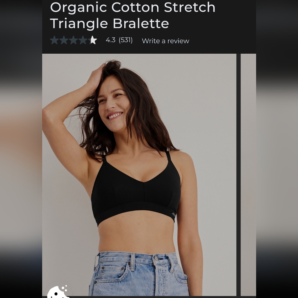 Jockey Black Stretch Triangle Bralette